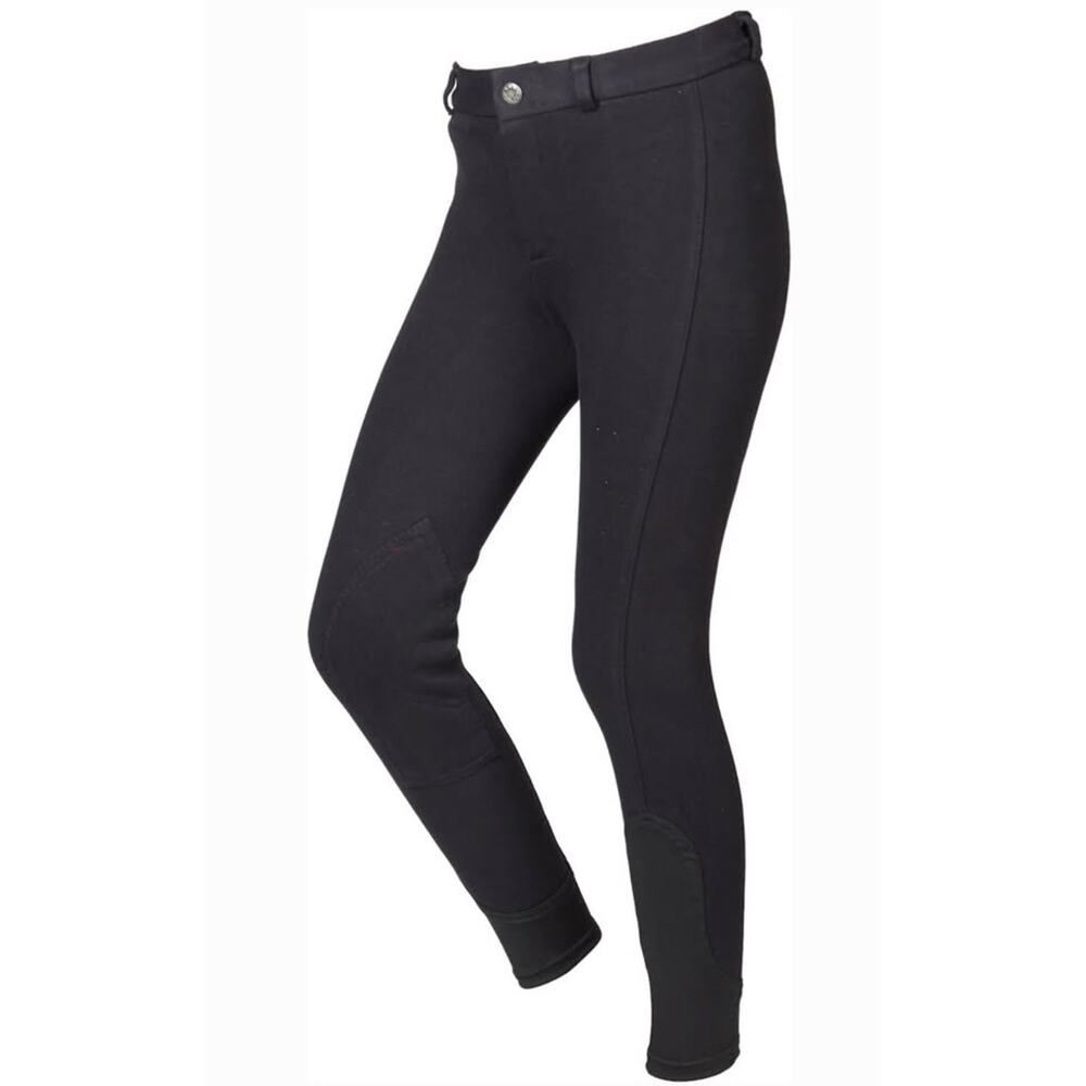 2 Pairs Saxon Children's Adjustable Waist Riding Pants Breeches, Black, 12